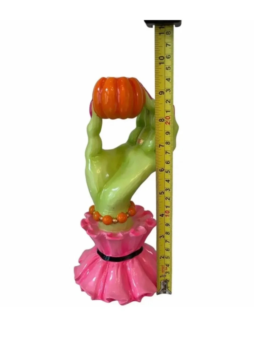 Broomstick Green Witch Hand Candleholders